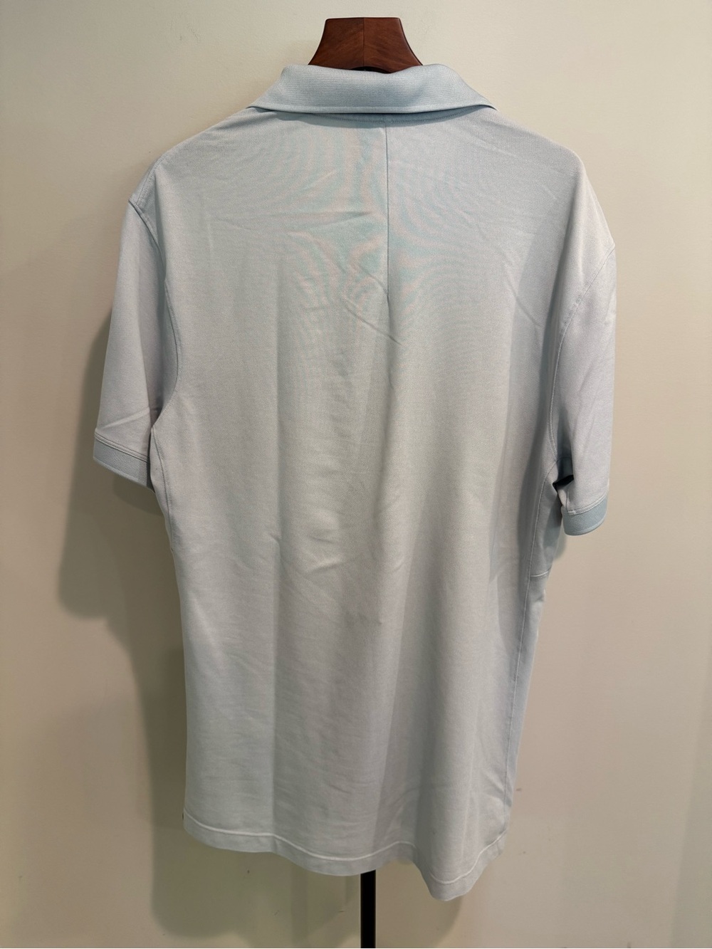 Lululemon Polo Shirt Pique Classic Fit Golf Performance Preppy Light Blue L - Picture 2 of 5
